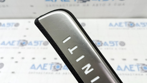 Infiniti QX50 19-22 chrome rear door sill plate with backlight, scratches