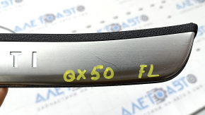 Infiniti QX50 19-22 chrome exterior door sill trim with backlight, scratches