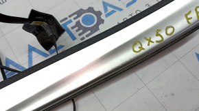 Infiniti QX50 19-22 chrome exterior door sill plate with backlight, scratches