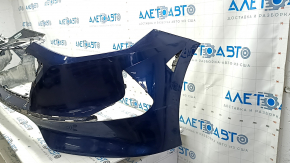 Front bumper bare Hyundai Sonata 20-22 US SE without parking sensors, blue ST2, broken mount, bumper