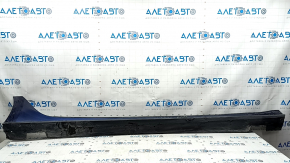 Right side sill for Hyundai Sonata 20-22, complete, with seal, blue ST2, scratches, broken fasteners, missing fragment, dent