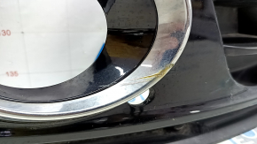 Right lower grille of the front bumper of the Audi Q5 8R 13-17, matte + glossy chrome under fog lights, type 2, sand, scratches, broken mount