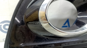 Right lower grille of the front bumper of the Audi Q5 8R 13-17, matte + glossy chrome under fog lights, type 2, sand, scratches, broken mount