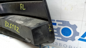 Left lower grille of the front bumper of the Audi Q5 8R 13-17, matte + glossy chrome under fog lights, type 2, sand, broken mount, missing fragment