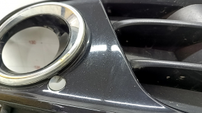 Right lower grille of the front bumper of the Audi Q5 8R 13-17, matte + glossy chrome under fog lights, type 2, sand, scratches, broken mount