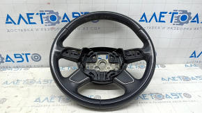 Audi Q5 8R 13-17 black leather steering wheel, no buttons, scratches, ready for dry cleaning