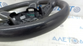 Audi Q5 8R 13-17 black leather steering wheel, no buttons, scratches, ready for dry cleaning