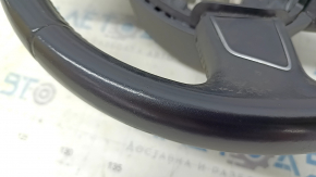 Audi Q5 8R 13-17 black leather steering wheel, no buttons, scratches, ready for dry cleaning