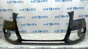 Bare front bumper for Audi Q5 8R 13-17 rest, black LY9B, without parking sensors, sand, scratches, cracks