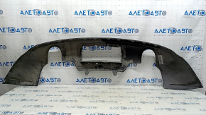 Rear bumper lip for 2 pipes, Audi Q5 8R 13-17 without parking sensors, for towbar, sand, non-factory hole, scratches, cracks in mount, dent