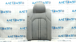 Rear seat, 2nd row, upper left side, Hyundai Sonata 20-22, gray cloth, dent, needs cleaning
