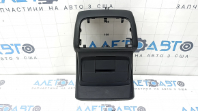 Rear center console trim for Audi Q5 8R 09-17, black, complete, with cigarette lighter, scratches, crack in mount
