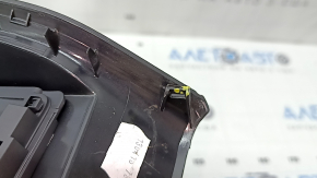 Rear center console trim for Audi Q5 8R 09-17, black, complete, with cigarette lighter, scratches, crack in mount
