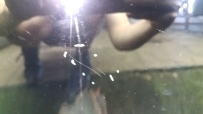 Tesla Model Y 20-25 front right door assembly, black PBSB, laminated glass, dents, scratches