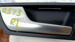 Interior rear left door handle for Audi Q5 8R 09-17, black with chrome, backlit, scratched
