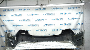 Lincoln MKZ 13-20 rear bumper, bare upper part for parking sensors, white UG, scratches, scuffs, broken mount, broken mount, crack in mount