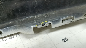 Lincoln MKZ 13-20 rear bumper, bare upper part for parking sensors, white UG, scratches, scuffs, broken mount, broken mount, crack in mount