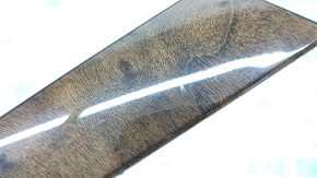 Rear left door panel trim molding for Audi Q5 8R 09-17, walnut wood trim, scratches