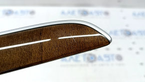 Audi Q5 8R 09-17 rear right door panel trim molding, walnut wood, scratches