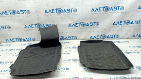 Set of floor mats for Lincoln MKZ 17-20, black rubber, ready for cleaning