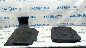 Set of floor mats for Lincoln MKZ 17-20, black rubber, ready for cleaning