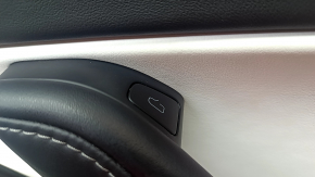 Tesla Model Y 20-25 rear right door panel, black and white leather, type 2, matte trim, with speaker, with window lift control, with opening button, with backlight, dent, scuffs