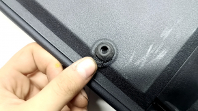 Lincoln MKZ 17-20 center console armrest, black leather, scratches on plastic, torn mounting seals