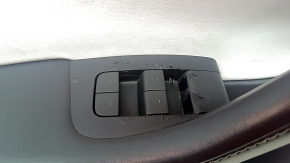 Tesla Model Y 20-25 front left door trim, black and white leather, type 2, with backlighting, matte trim, with power window control and door opening button, dent, trim cover peeling off