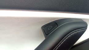 Tesla Model Y 20-25 front left door trim, black and white leather, type 2, with backlighting, matte trim, with power window control and door opening button, dent, trim cover peeling off