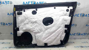 Tesla Model Y 20-25 front left door trim, black and white leather, type 2, with backlighting, matte trim, with power window control and door opening button, dent, trim cover peeling off