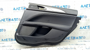 Lincoln MKZ 17-20 black rear right door panel, leather insert, black leather armrest, under tweeter, under speaker, with chrome molding, scratches