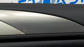 Lincoln MKZ 17-20 black rear right door panel, leather insert, black leather armrest, under tweeter, under speaker, with chrome molding, scratches