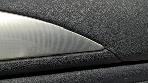 Lincoln MKZ 17-20 black rear right door panel, leather insert, black leather armrest, under tweeter, under speaker, with chrome molding, scratches