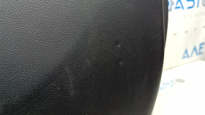 Lincoln MKZ 17-20 black front right door panel, leather insert, black leather armrest, under speaker, with chrome molding, dents, scratches