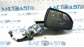 Right side mirror assembly for Lincoln MKZ 17-20, 11 pins, turn signal, heated, projection, BSM, white, chrome, contact with water, scuffed, bumps