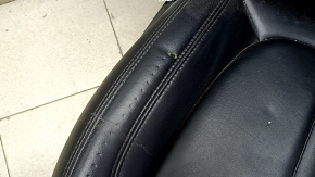 Lincoln MKZ 17-20 passenger seat without airbag, electric, heated, ventilated, black leather, cracks in the frame, dents, needs cleaning
