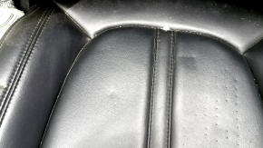 Lincoln MKZ 17-20 passenger seat without airbag, electric, heated, ventilated, black leather, cracks in the frame, dents, needs cleaning