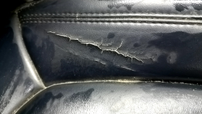 Lincoln MKZ 17-20 driver's seat without airbag, electric, heated, ventilated, black leather, dents, cracks, needs cleaning