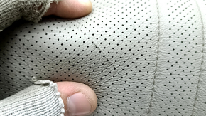 Rear seats, 2nd row, lower part, Honda Accord 19-22, light gray leather, heated, perforated, scratches, dry cleanable