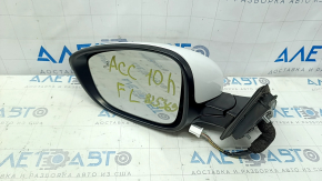 Left side mirror assembly for Honda Accord 18-22, 8 pins, BSM, heated, turn signal, white, sand