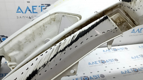 Bare front bumper for Honda Accord 18-20 with parking sensors, white, scratches, broken fasteners, dented
