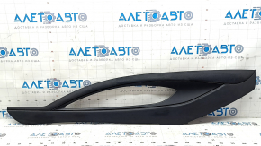 Left side center console trim for Lincoln MKZ 17-20, black leather, scratches