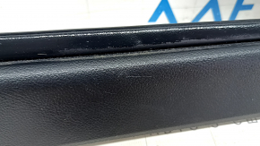 Lincoln MKZ 17-20 center console trim, right side, black leather, scratches, whitened plastic on the mount