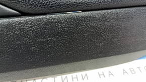 Lincoln MKZ 17-20 center console trim, right side, black leather, scratches, whitened plastic on the mount