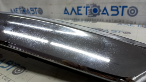 Upper center grille molding for Honda Accord 18-20 light chrome, with mounting and emblem, sand