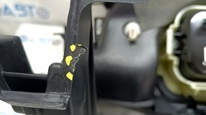 Lincoln MKZ 13-20 black leather dashboard with airbag, broken fasteners, scratches