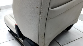 Honda Accord 18-22 passenger seat with airbag, electric, leather, light gray, heated and ventilated, missing side pad, broken control, needs cleaning
