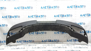 Rear bumper bare Lincoln MKZ 17-20 lower part, structure, scratches, broken fasteners, cracks in fasteners, cracks, scuffs