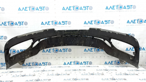Rear bumper bare Lincoln MKZ 17-20 lower part, structure, scratches, broken fasteners, cracks in fasteners, cracks, scuffs