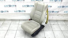 Driver's seat for Honda Accord 18-22 without airbag, worn, electric, with memory, leather, light gray, heated and ventilated, worn, needs cleaning, scratches on the lining